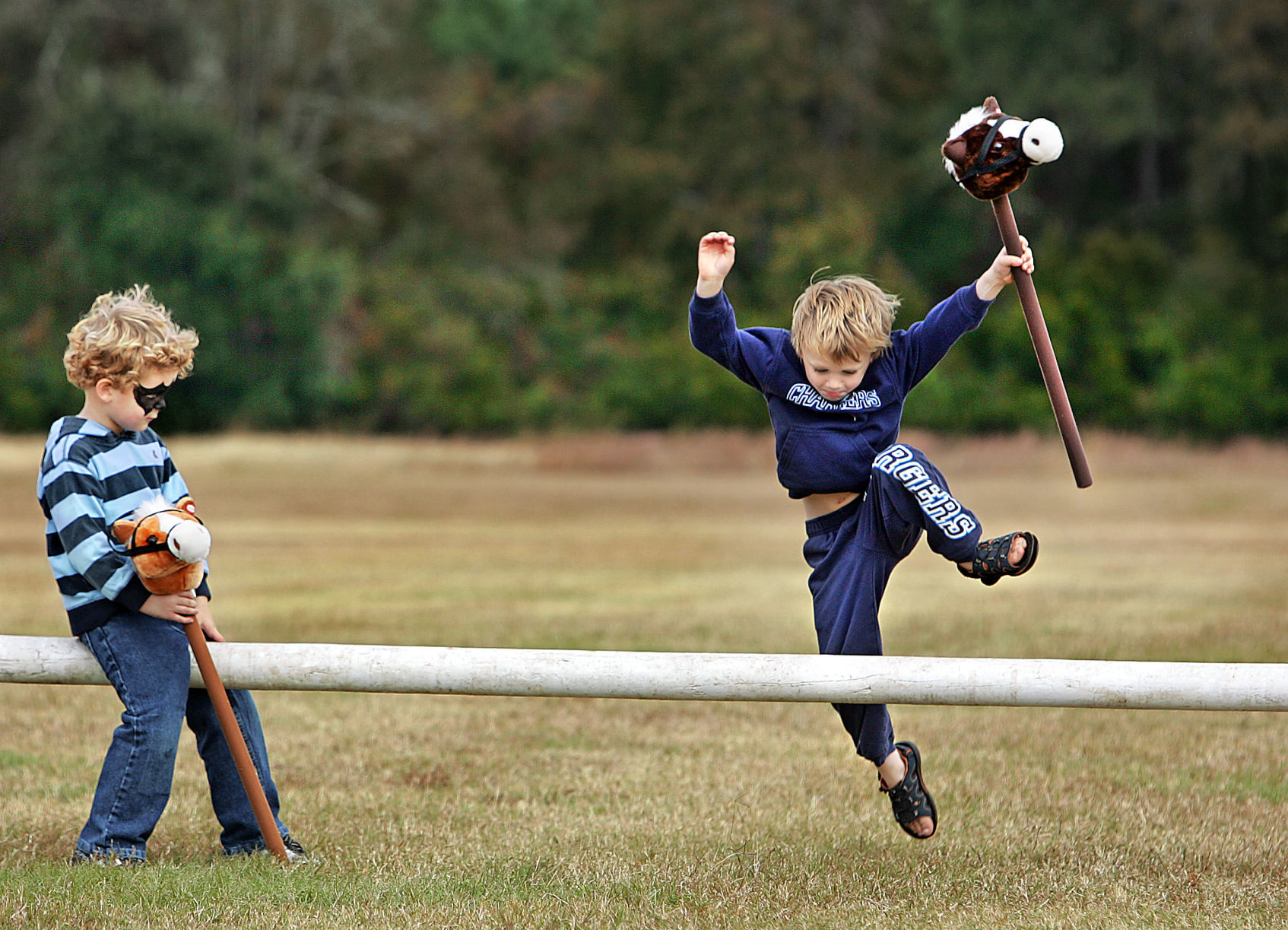 Harvest Festival boys pony corral